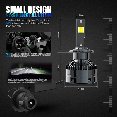 10000 Lumen LED Canbus Decoder 70W  D4S D5S 6000K Color Temperature